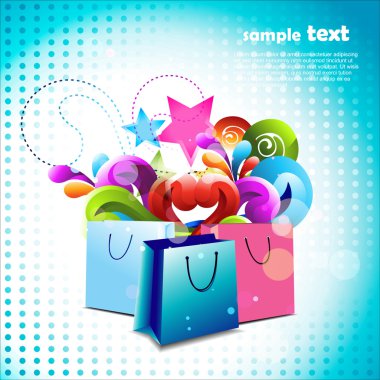 Colorful bags clipart