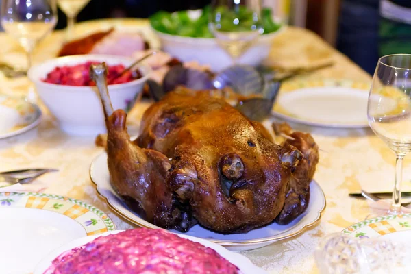 stock image Roast goose a great new year meal