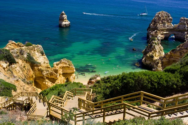 stock image Algarve rock - coast in Portugal