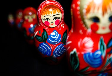 Russian national babushka matroschka clipart