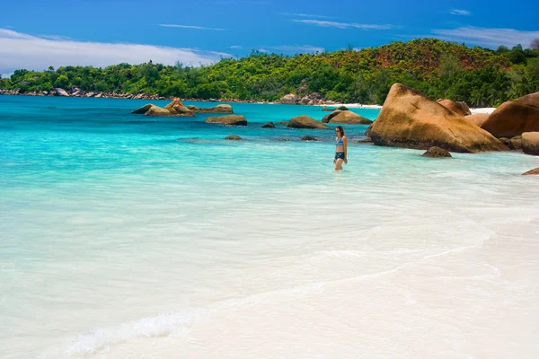 Anse lanzio Strand auf den Seychellen — Stockfoto