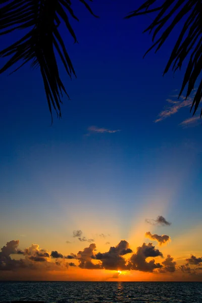 Maldivlere gün batımı — Stok fotoğraf