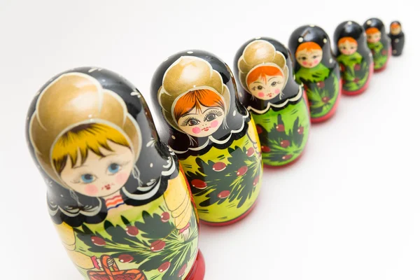 Russische matryoshka pop op witte achtergrond — Stockfoto