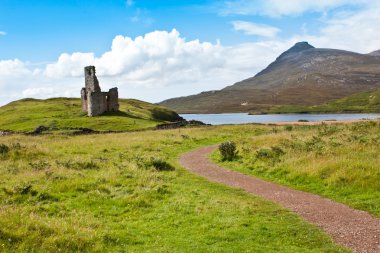 Path to Scottish castle clipart