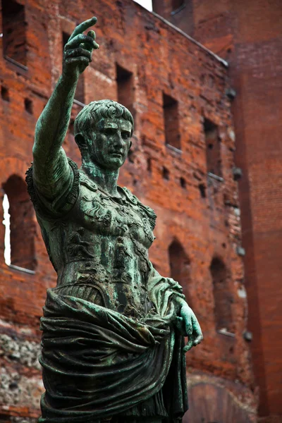 Detail Van Porte Palts Turijn Italië Romeinse Rijk — Stockfoto