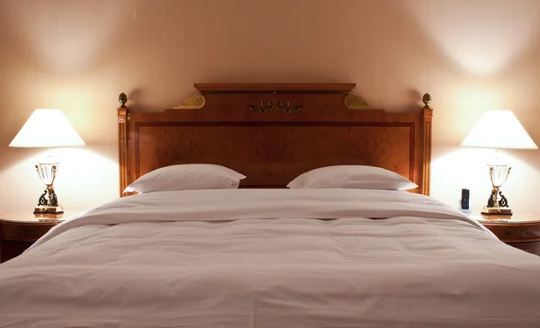 New York Bir Beş Yıldızlı Otel Yatak Odası — Stok fotoğraf