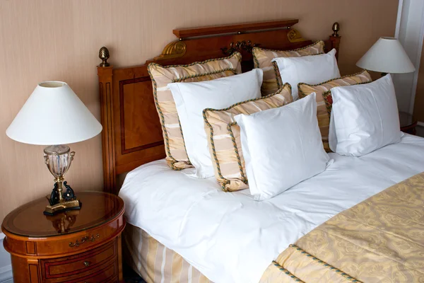 New York Bir Beş Yıldızlı Otel Yatak Odası — Stok fotoğraf