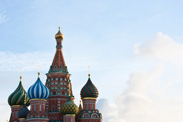 stock image Architectural detail of St Basils Church in Moscow - copy space