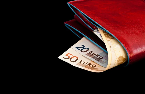 Итальянский Кожаный Бумажник Деньгами Полезный Концепций — стоковое фото