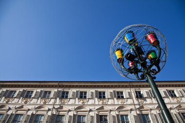 ayrıntı piazza San carlo, turin merkezi - İtalya