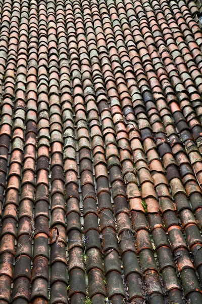 Detail Van Een Traditionele Dak Patroon Van Tegels — Stockfoto