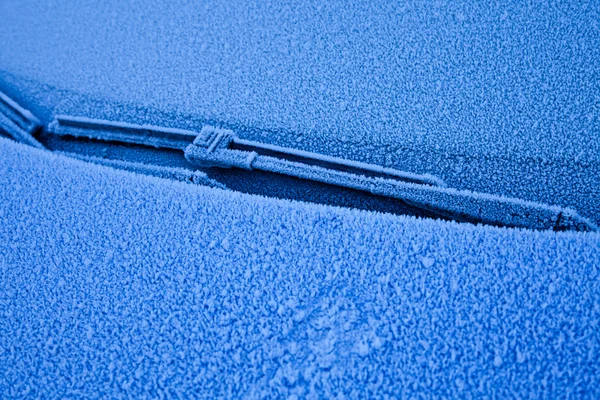 Ice Kış Sezonunda Mavi Araba Kavramlar Için Iyi — Stok fotoğraf