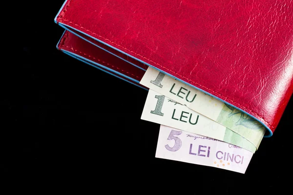 Kırmızı cüzdan — Stok fotoğraf