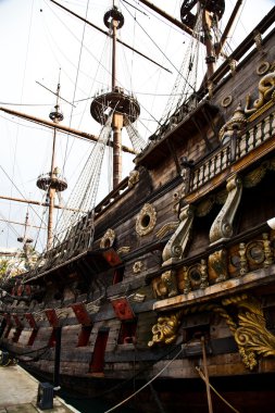 Detail of Neptune Galleon, used by R. Polansky for the movie Pirates clipart