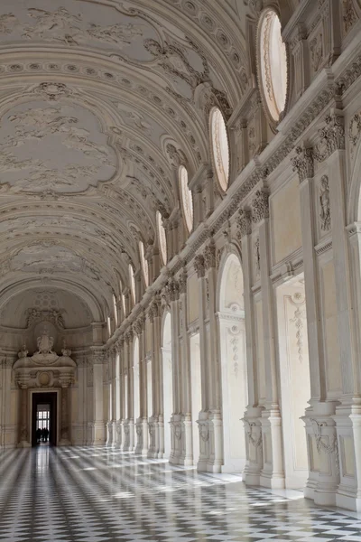 Włochy - pałac królewski: Galleria di Diana, Venaria — Zdjęcie stockowe