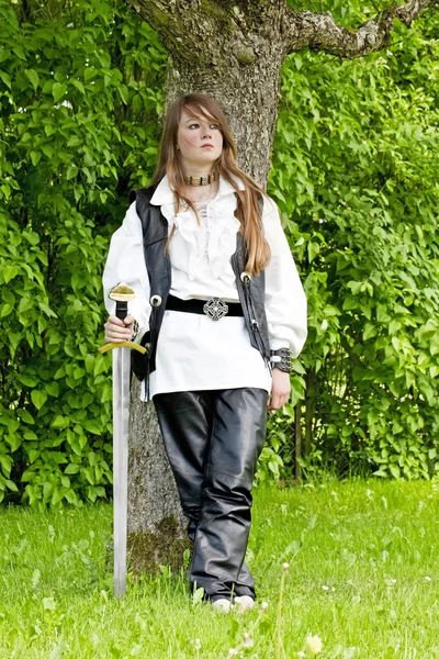 Menina medieval — Fotografia de Stock