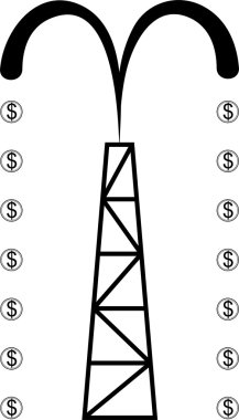 Oil is becoming the money clipart