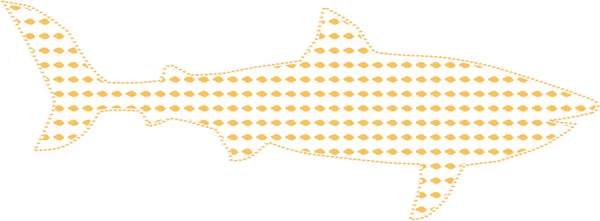 Kleinunternehmen mit großem Hai — Stockvektor