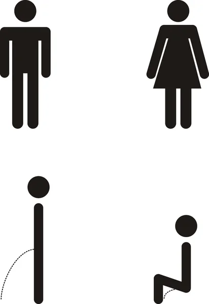 Symboles toilettes — Image vectorielle