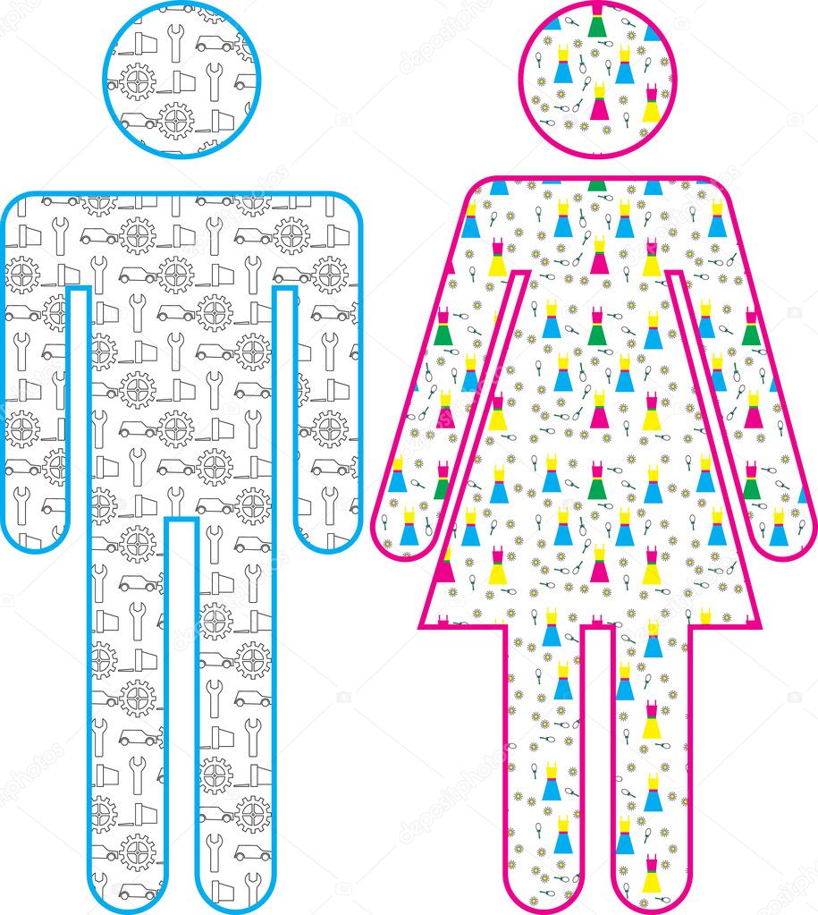 Male and female icon — Stock Vector © voloshky #3996118