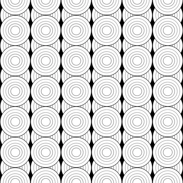 Retro black and white pattern with circles — Stock Photo, Image