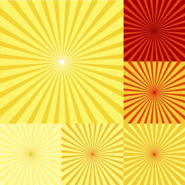 Kırmızı, turuncu ve sarı twirls kümesi — Stok fotoğraf