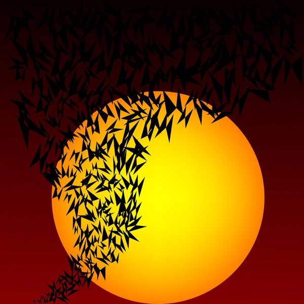 Halloween paisaje con murciélagos — Foto de Stock