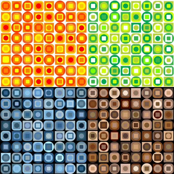 Reihe von Hintergründen mit geometrischen farbigen Formen — Stockfoto