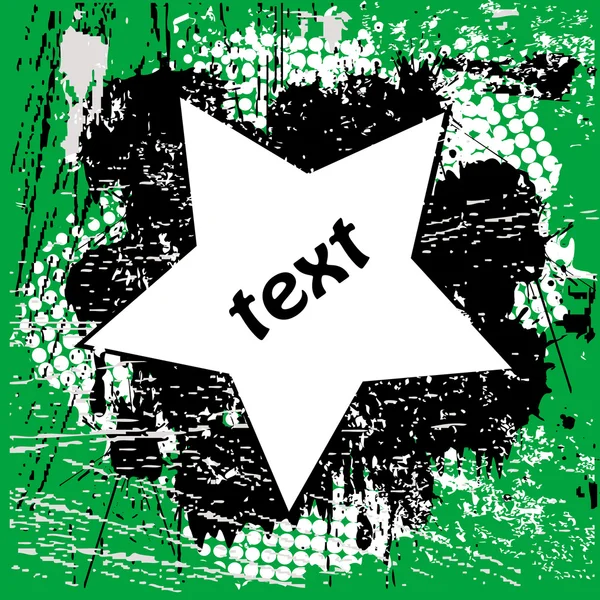Stern auf grünem Grungy-Hintergrund — Stockfoto