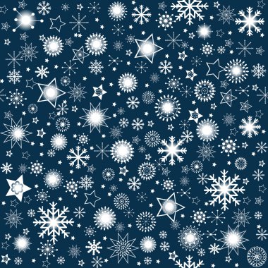 Snowflaks winter background clipart