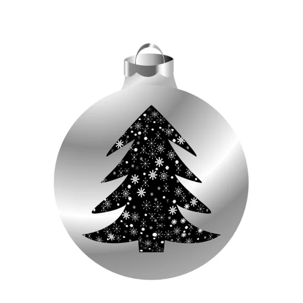KRISTMAS BALL MED KRISTMAS TREE — Stockfoto