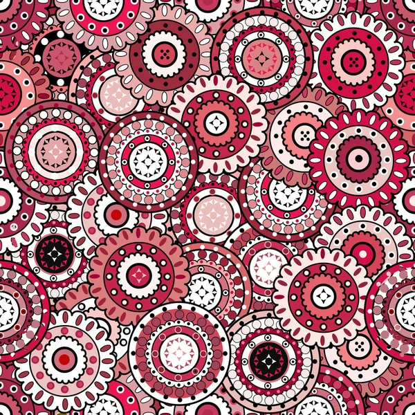 Naadloze Oosterse patroon met roze versieringen — Stockfoto