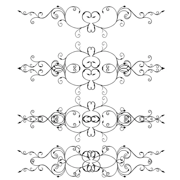 Conjunto de elementos de diseño de remolino adornado — Foto de Stock