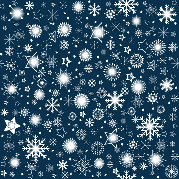 Snowflaks 冬季背景 — 图库照片