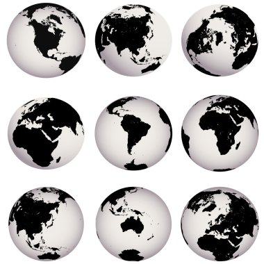 Earth globes clipart