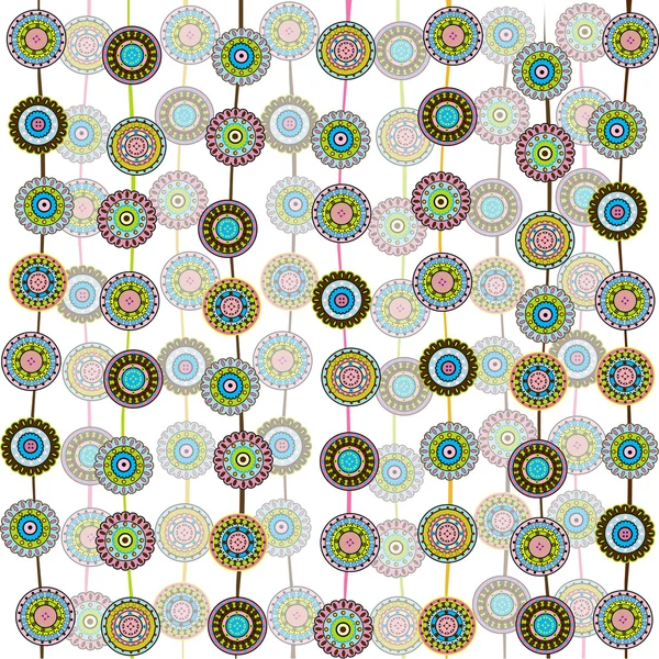 Ornamente mit runden farbigen Kreisen, Hintergrund — Stockfoto