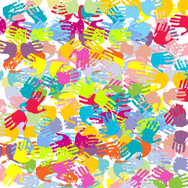 Abstrakte farbige Hände Hintergrund — Stockfoto