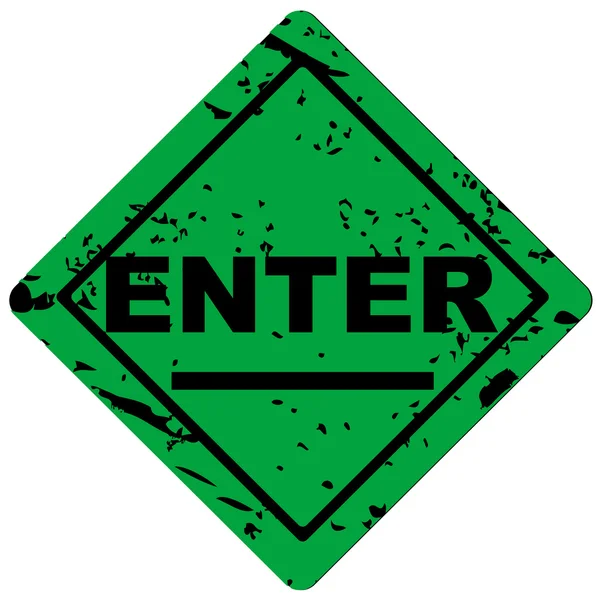 Знак відтворення зі словом enter — стокове фото