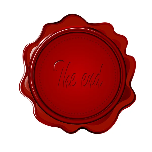 Wax seal with "the end" — Stock Photo, Image