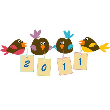 2011tags ile afiş tutarak kuşlar
