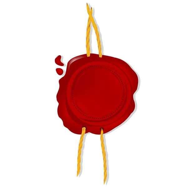 stock image Emtpy wax seal with cord