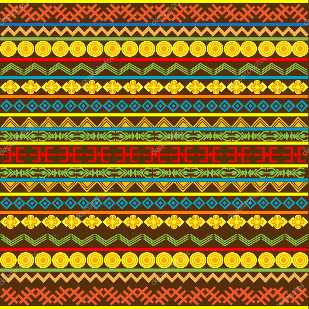 Ethnic African pattern with multicolored motifs — Stock Photo ...