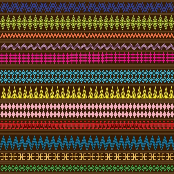 Різнокольорова текстура з геометричними етнічними орнаментами — стокове фото