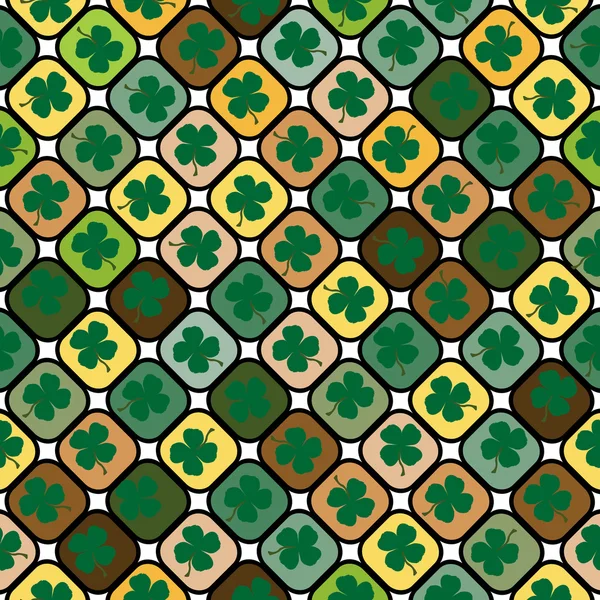 Seamless Pattern Clovers Patric Day — Stock Photo, Image