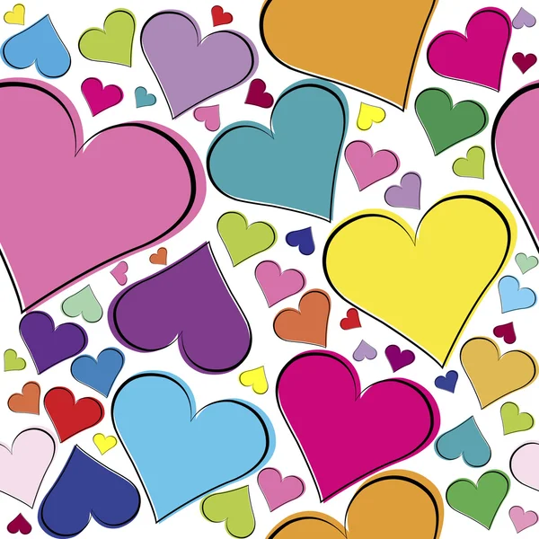 Płynny wzór z różowymi sercami — Zdjęcie stockowe