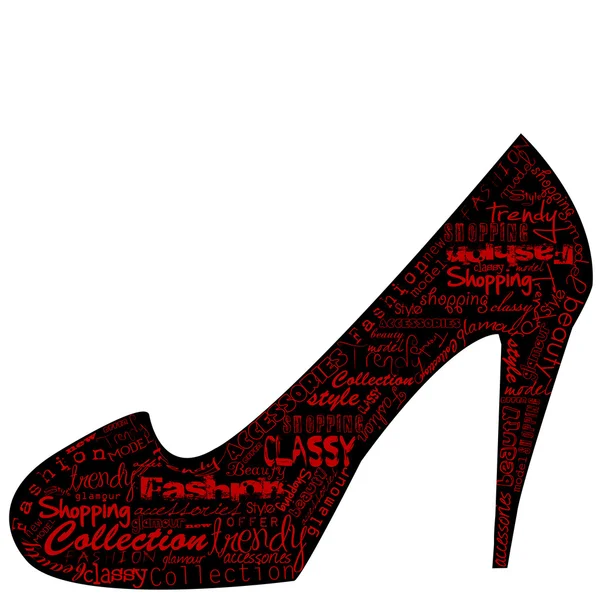 Shoe Fashion Shopping Messages — Stock Photo, Image