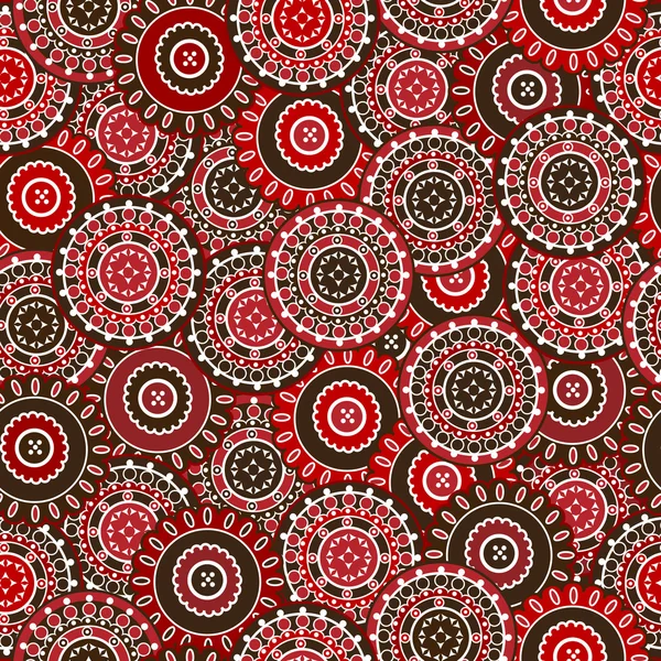 Червоний Безшовний Візерунок Круглими Формами — стокове фото