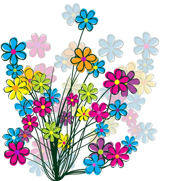 Tarjeta de felicitación floral — Foto de Stock