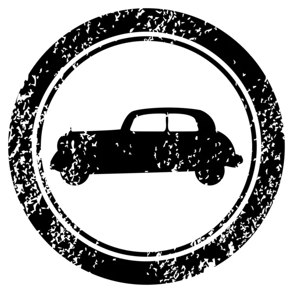 Grunge σφραγίδα με παλιό αυτοκίνητο — Φωτογραφία Αρχείου