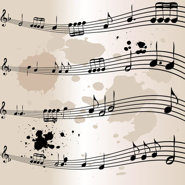 Stary rękopis Uwaga muzyki — Zdjęcie stockowe